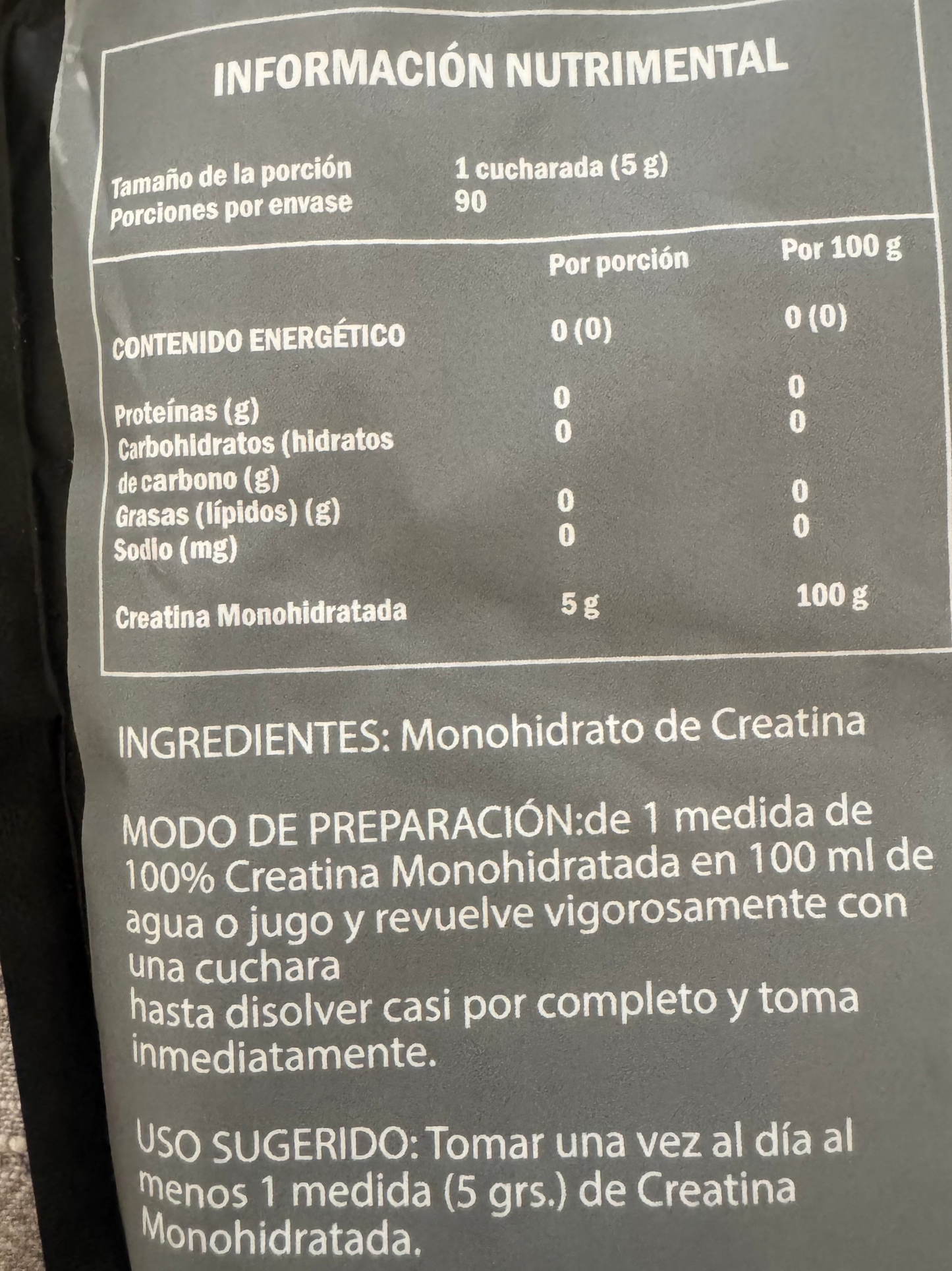 Creatina Pura 100% Monohidratada